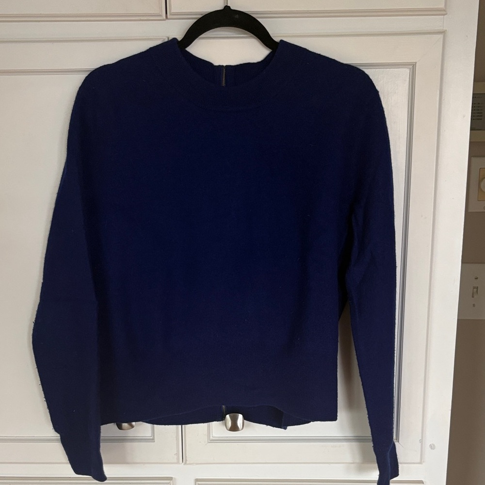 J.Crew Navy Blue Women's 100% Merino Wool Sweater size L